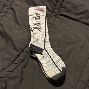 PINK Victoria's Secret Women’s Athletic Socks in Gray and Black